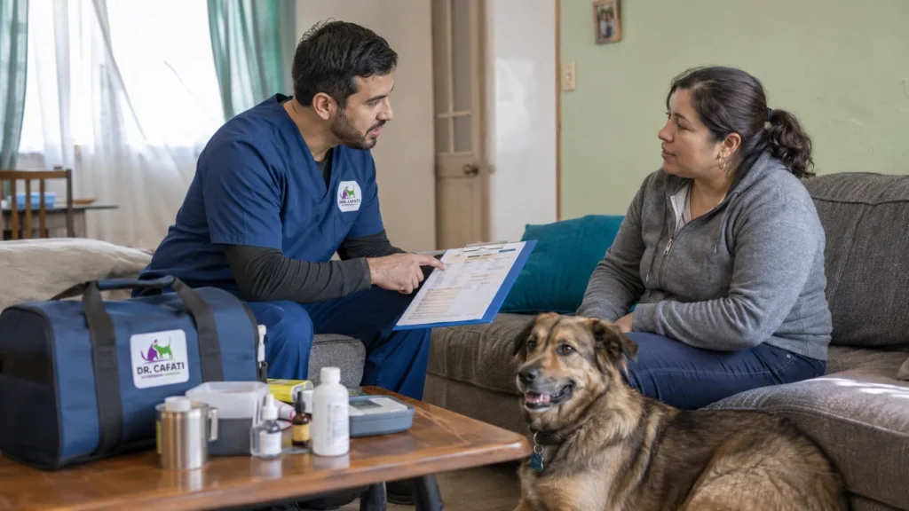 Plan anual · 2 vacunas + antiparasitario — atención veterinaria a domicilio